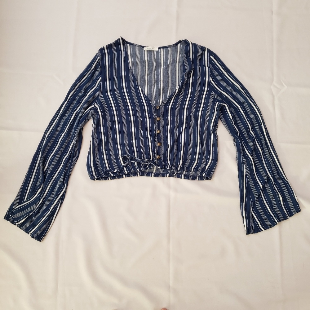 Blue and white stripe shirt